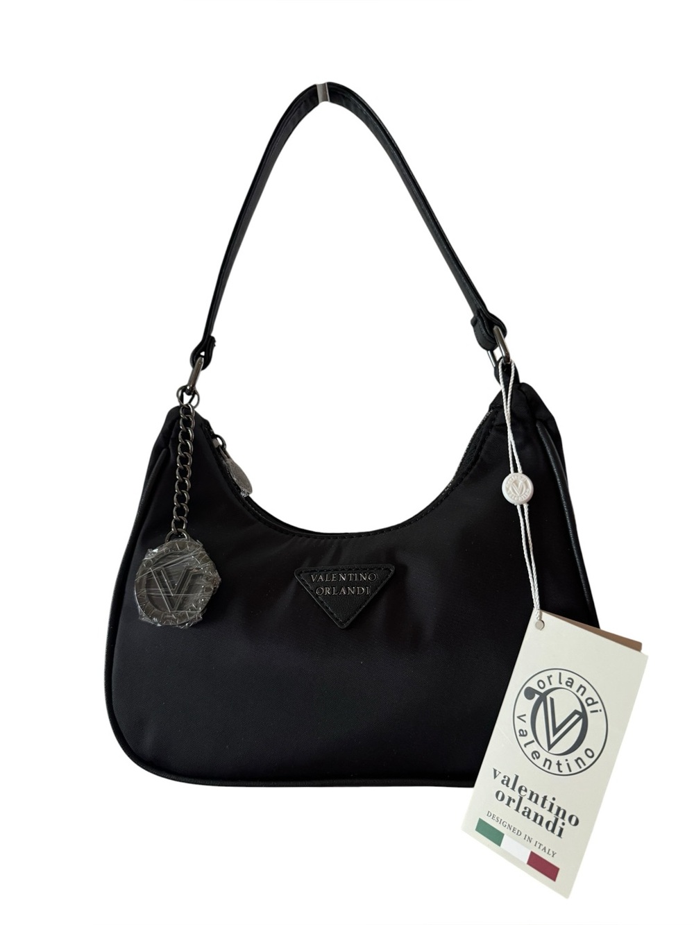 NWT Valentino Orlandi Black Shoulder Bag